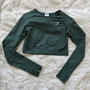 Gymshark Women's Vital Cropped Long-Sleeve Top - Dark Green